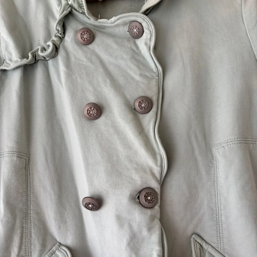 Mur mur Light Green Double Breasted Rhinestone‎ Embellished Jacket Women's M